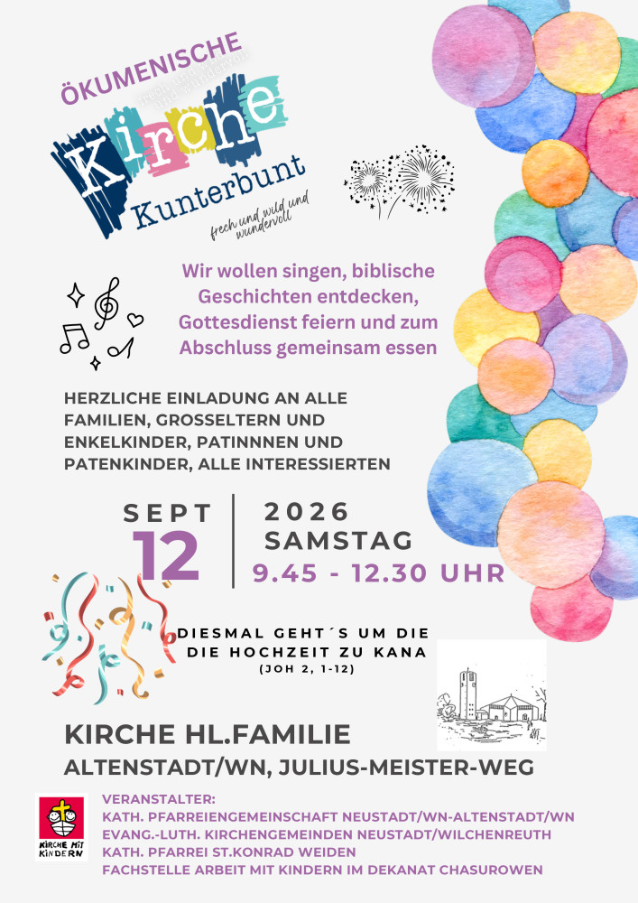 Plakat Kirche Kunterbunt am 12.September