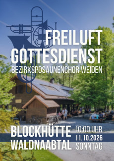 Plakat Blockhüttengottesdienst
